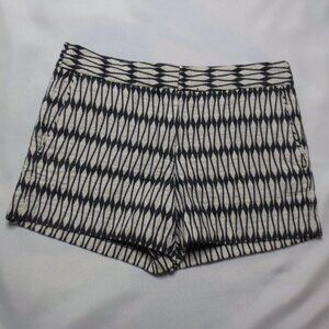 JOE FRESH womens SHORTS black CREAM club DRESSY geometric SIZE 2